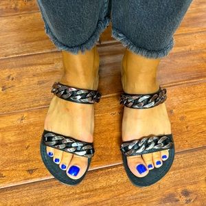 G by Guess black sandals 8.5